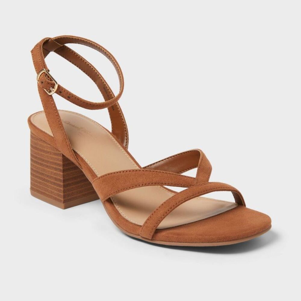 Women's Quincy Block Heels - Universal Thread Cognac 7.5